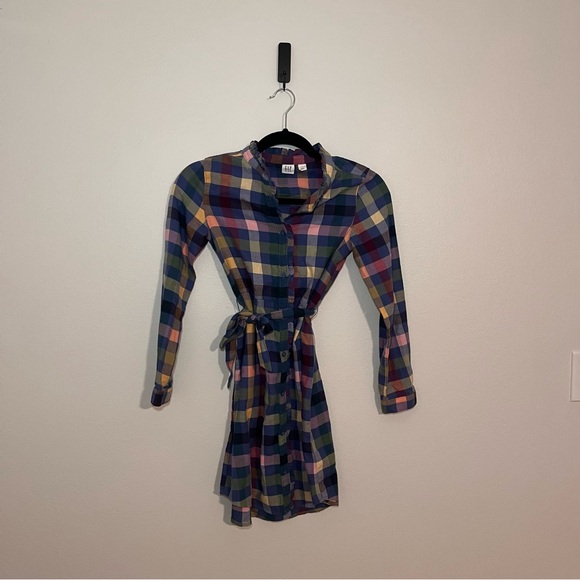 GAP Kids • Plaid Flannel Shirt Dress - Picture 1 of 5